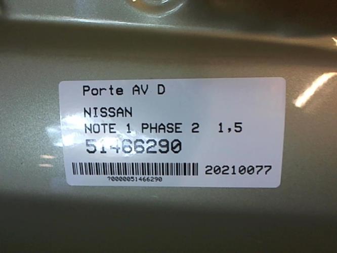 Image Porte avant droit - NISSAN NOTE 1