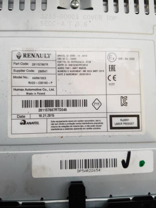 Image Autoradio d'origine - RENAULT CAPTUR 1