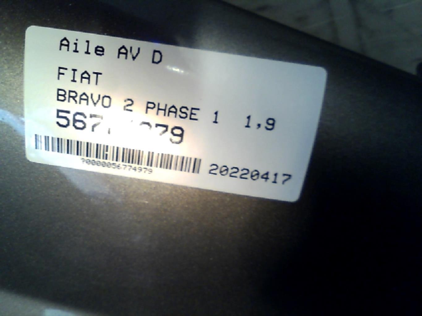 Parafango anteriore destro FIAT BRAVO 2 Diésel - 1
