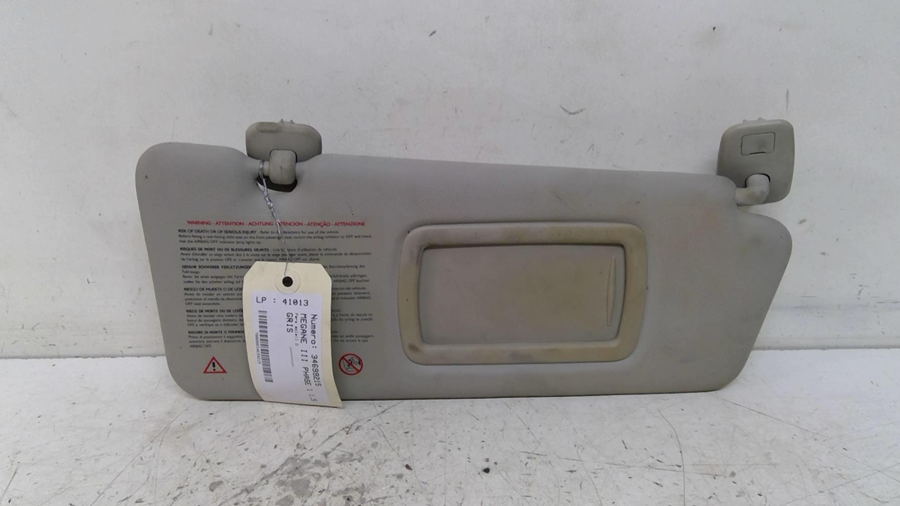 Pare soleil droit RENAULT MEGANE 3 PHASE 1 Diesel - 1