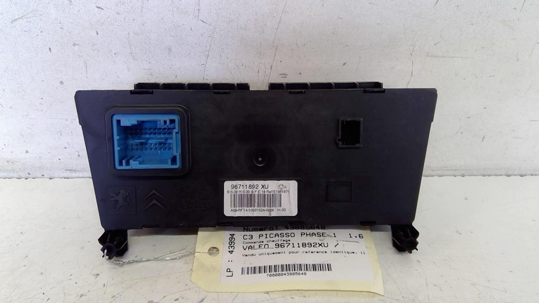 Commande chauffage CITROEN C3 PICASSO PHASE 1 Diesel - 1