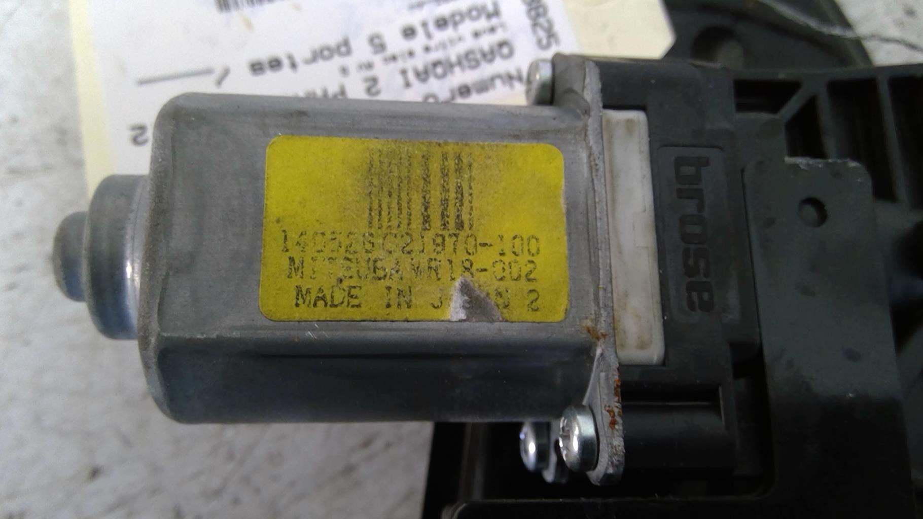 Alzacristalli elettrico anteriore sinistro NISSAN QASHQAI 2 PHASE 1 Gasolina - 1