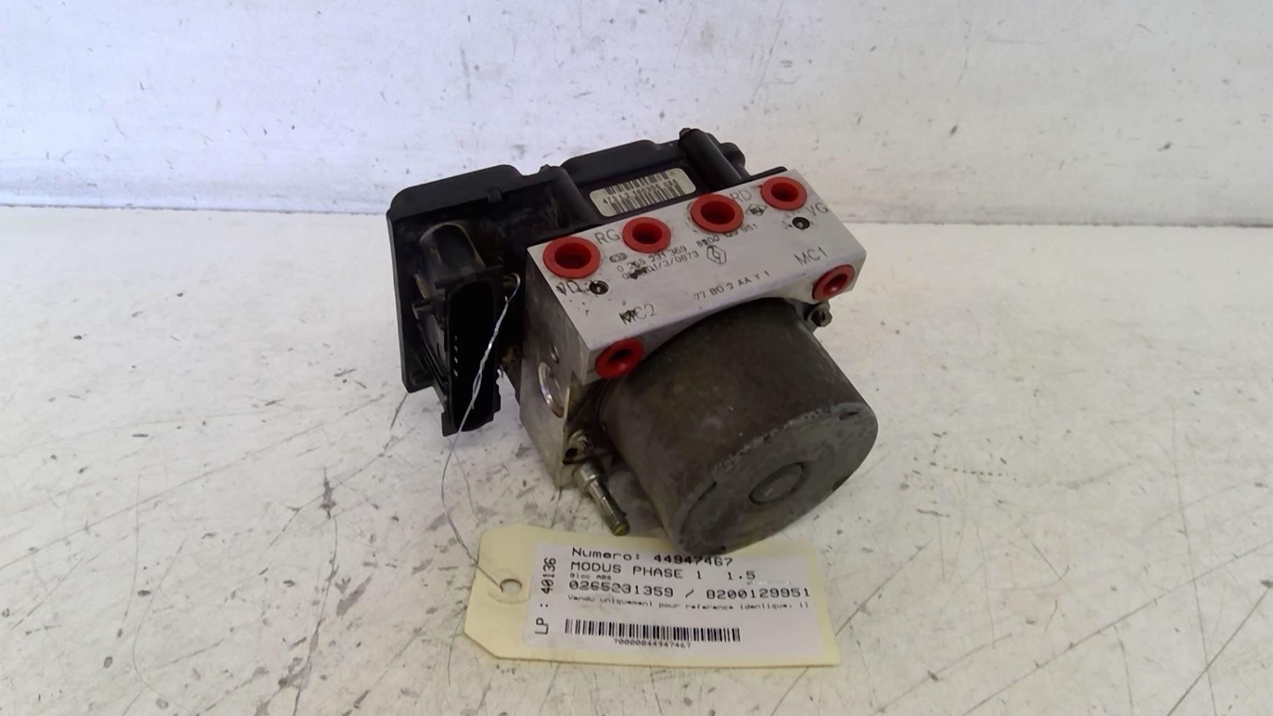 Bloc ABS (freins anti-blocage) RENAULT MODUS PHASE 1 Diesel - 1