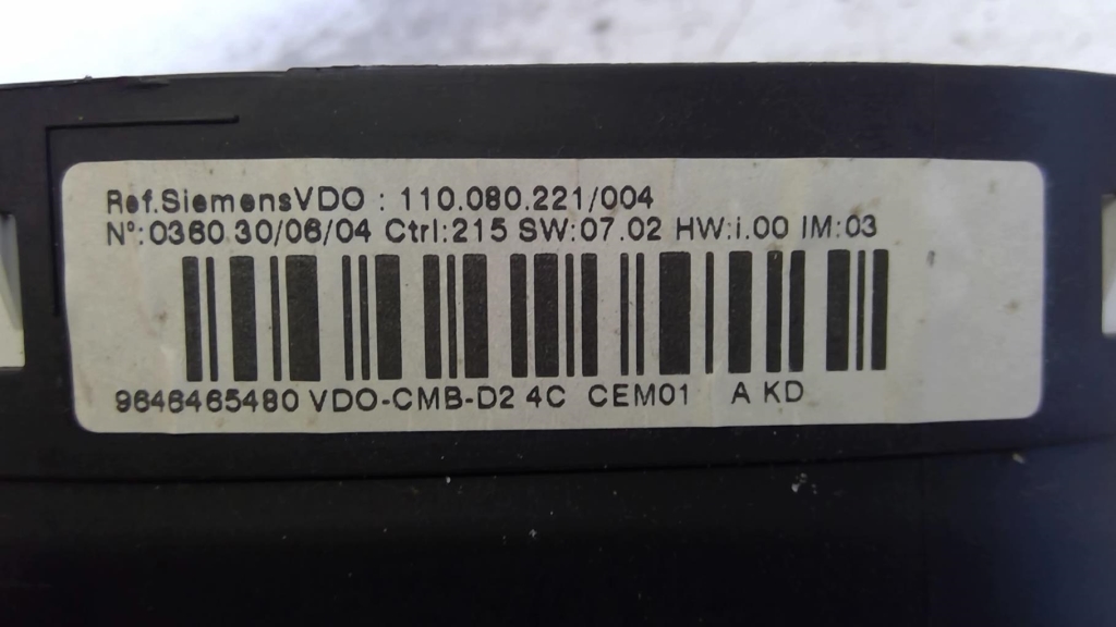 Compteur PEUGEOT 407 PHASE 1 Diesel - 1