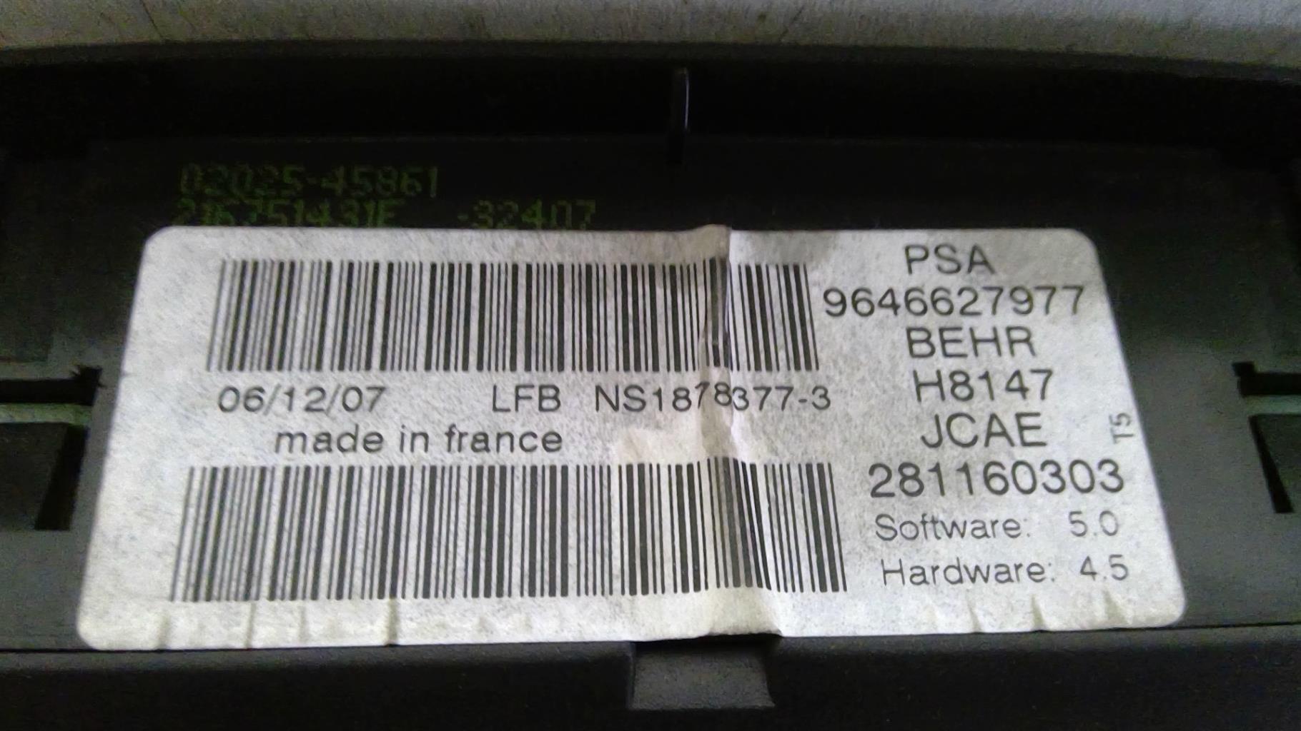 Commande chauffage PEUGEOT 307 PHASE 2 CABRIOLET Diesel - 1