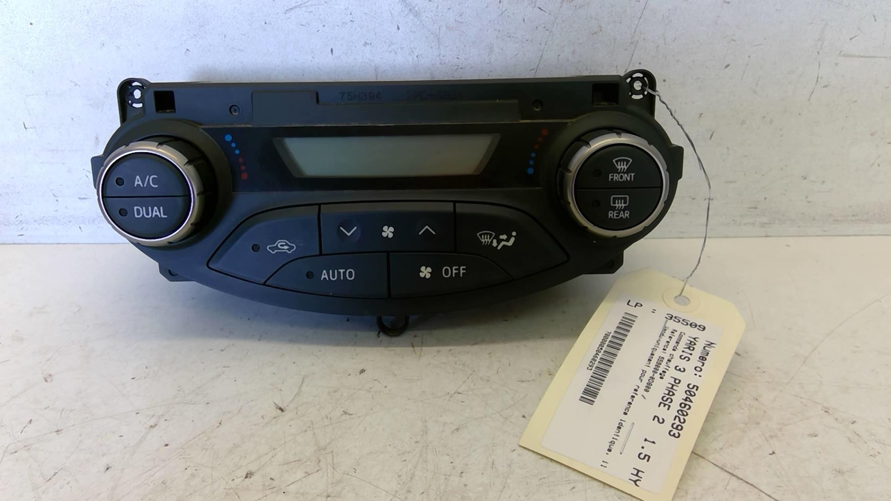 Commande chauffage TOYOTA YARIS 3 PHASE 2 Essence/Hybride - 1