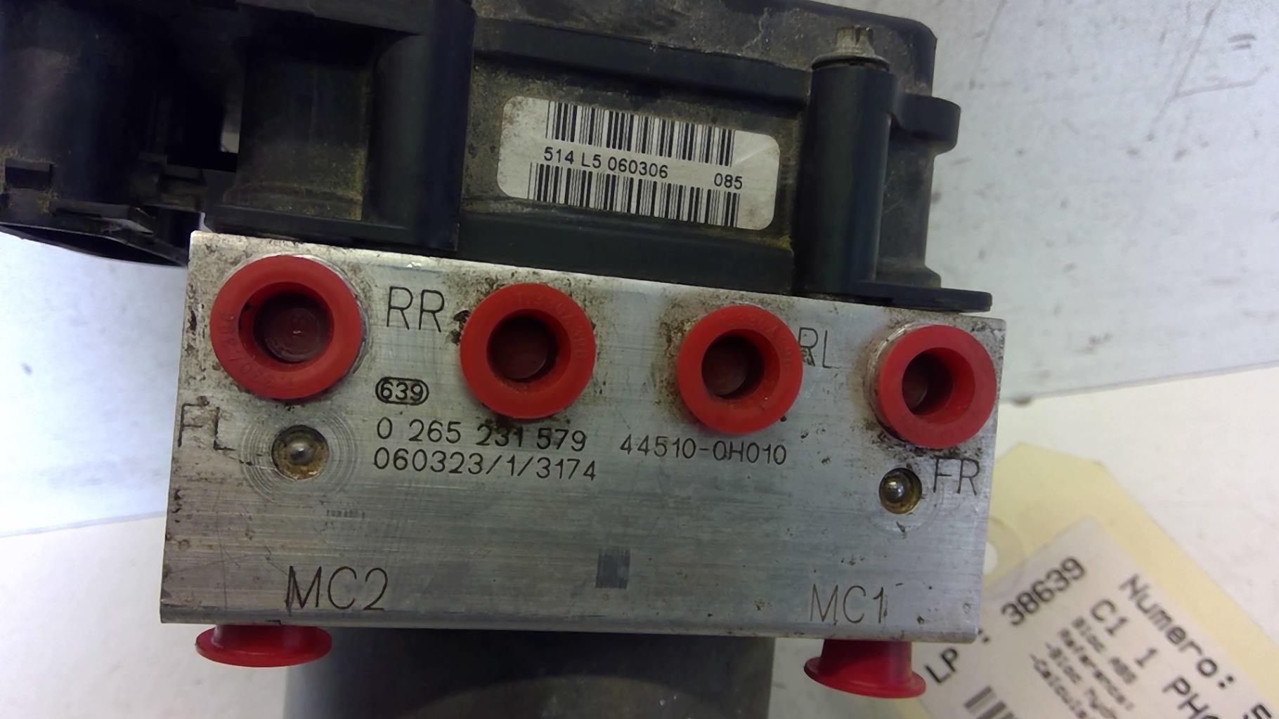Blocco ABS (antibloccaggio freni) CITROEN C1 1 PHASE 1 Diésel - 1