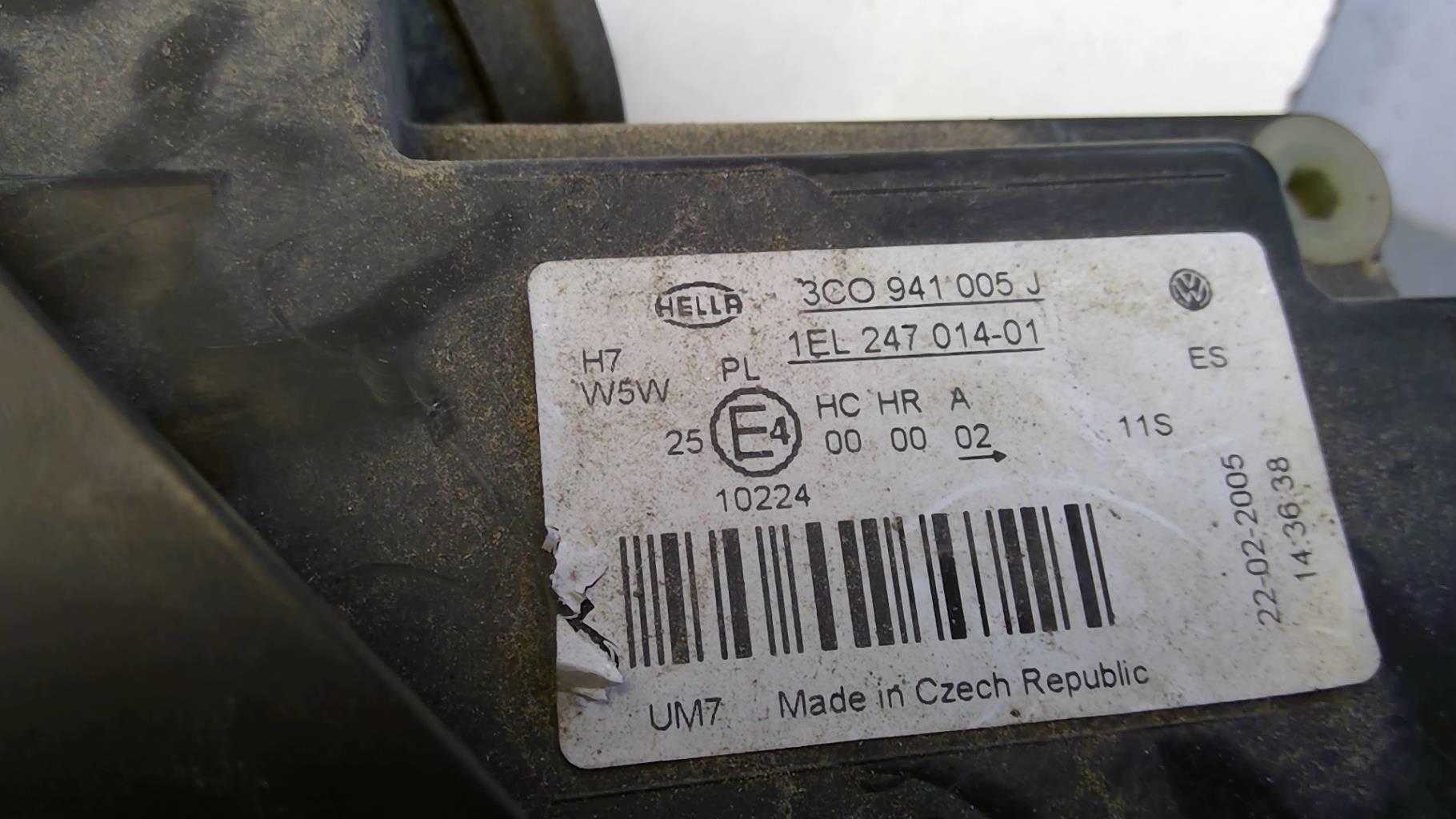 Gruppo ottico anteriore principale sinistro (luci)(faro) VOLKSWAGEN PASSAT 5 Diésel - 1