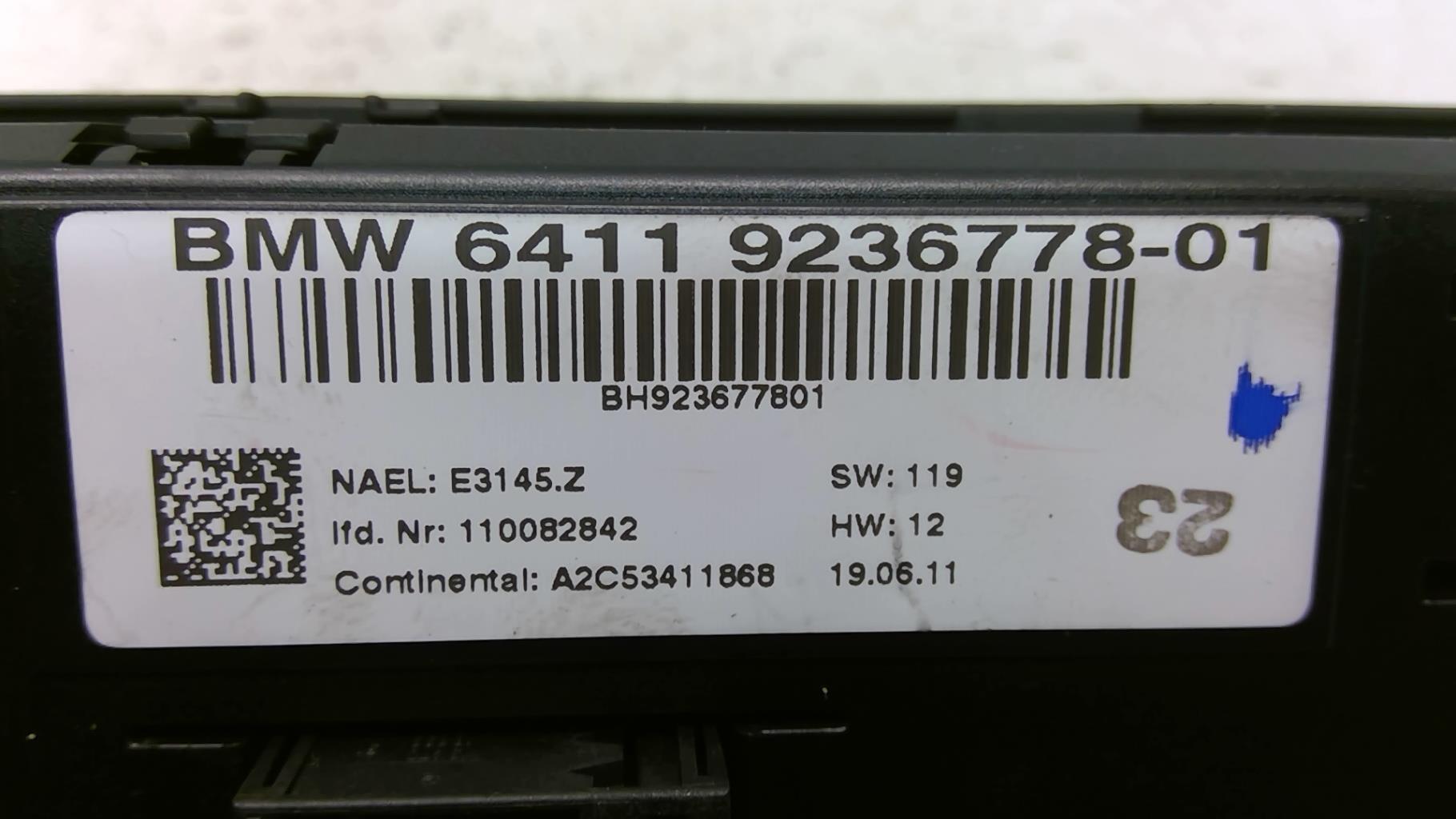 Commande chauffage BMW X1 E84 PHASE 1 Diesel - 1