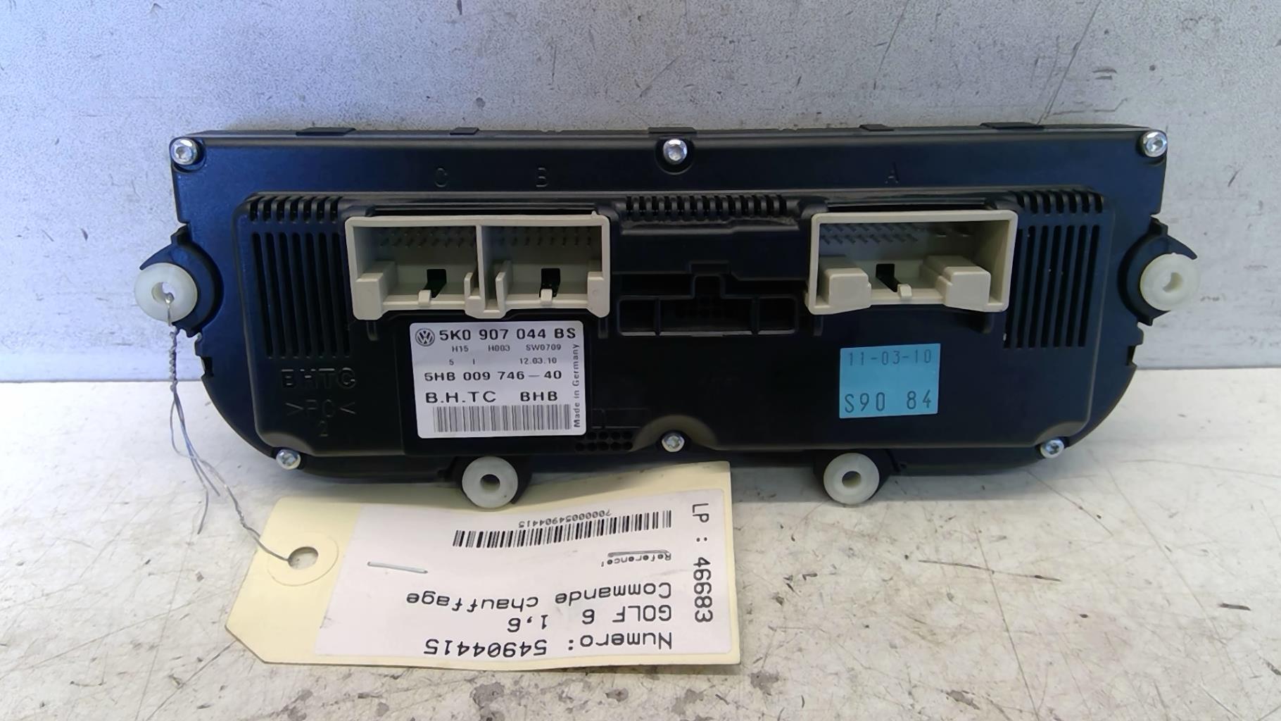Commande chauffage VOLKSWAGEN GOLF 6 Diesel - 1