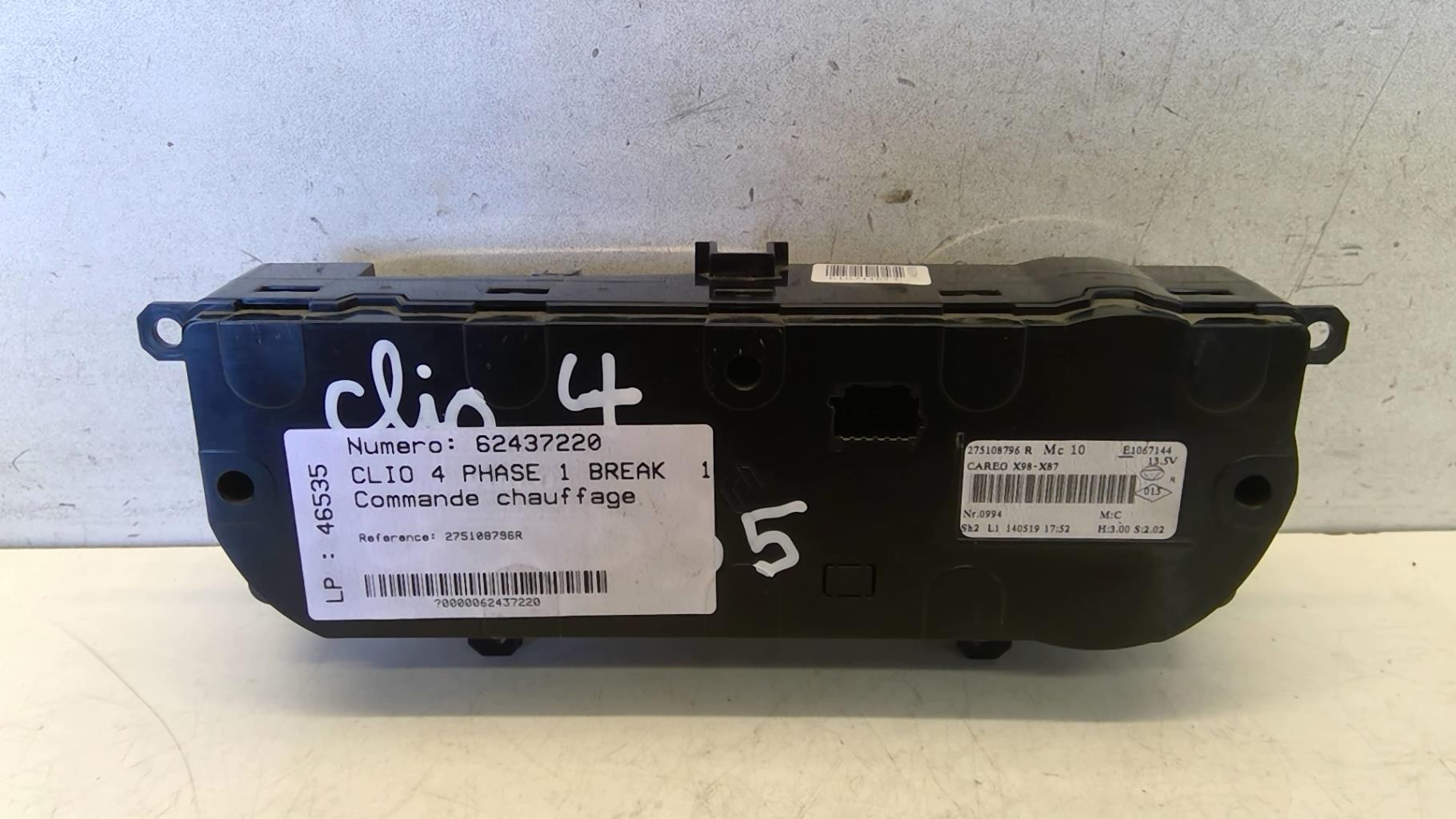 Commande chauffage RENAULT CLIO 4 PHASE 1 BREAK Diesel - 1