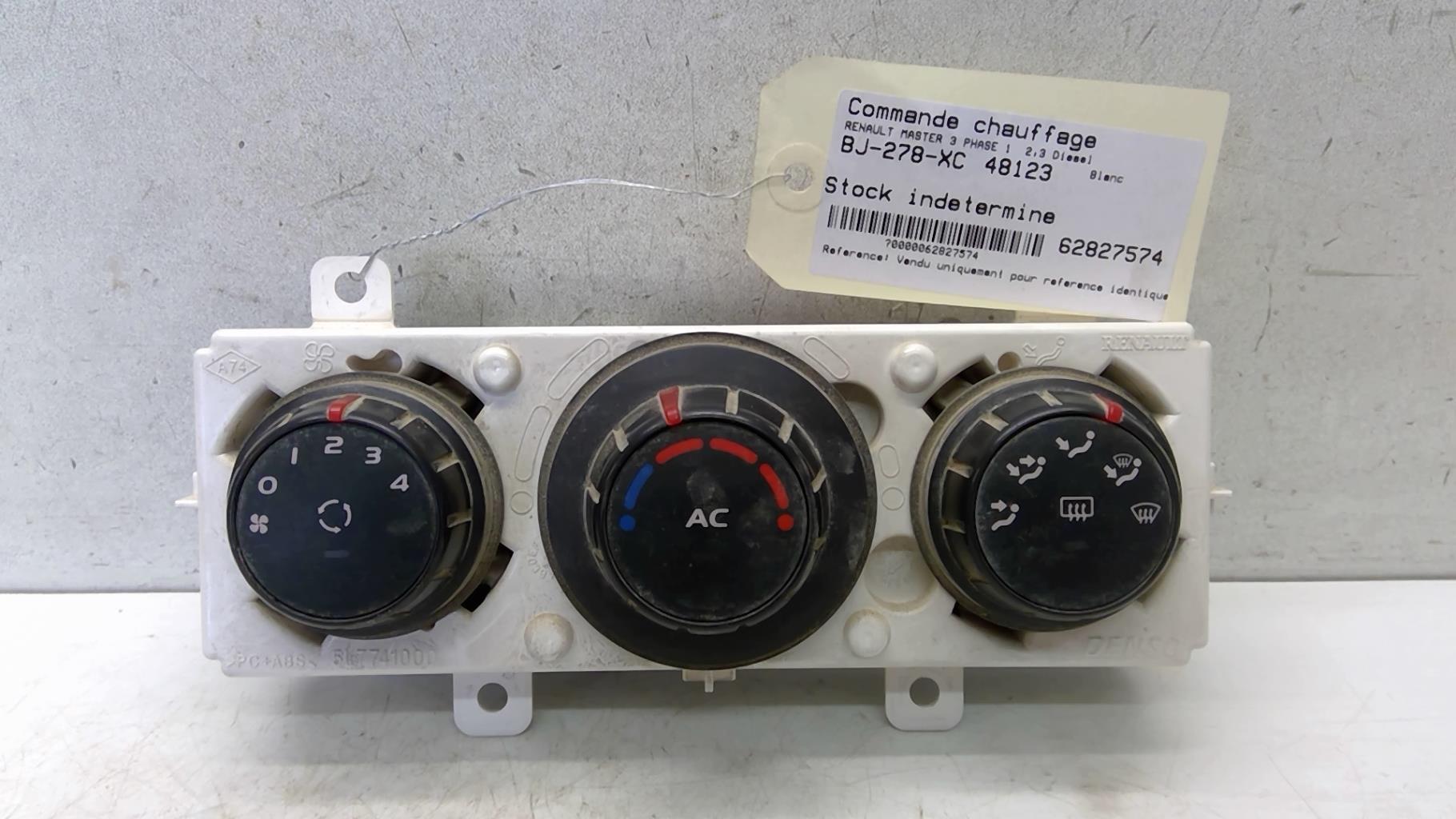 Commande chauffage RENAULT MASTER 3 PHASE 1 Diesel - 1