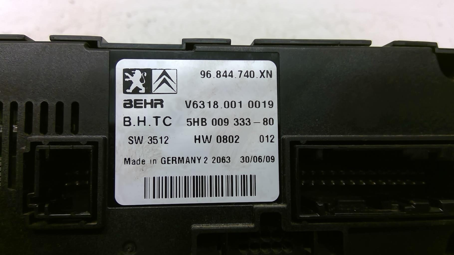 Commande chauffage PEUGEOT 407 PHASE 2 BREAK Diesel - 1