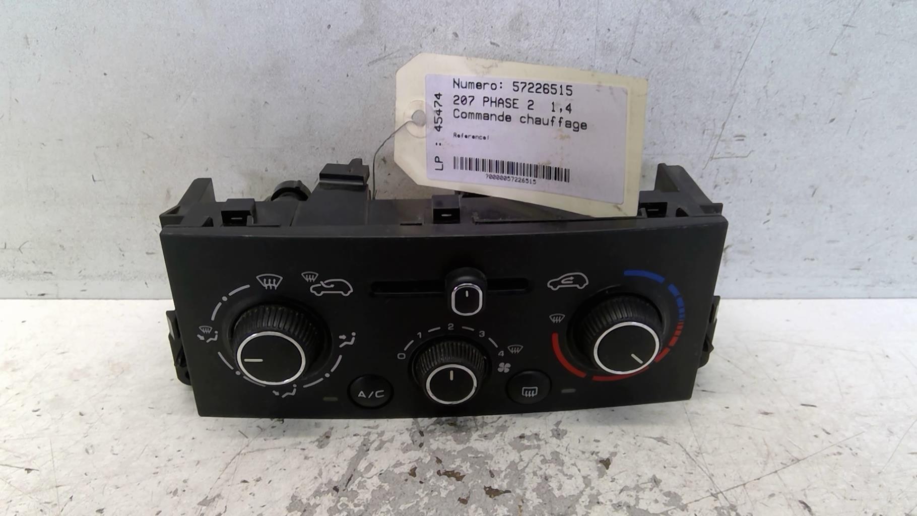 Commande chauffage PEUGEOT 207 PHASE 2 Essence - 1