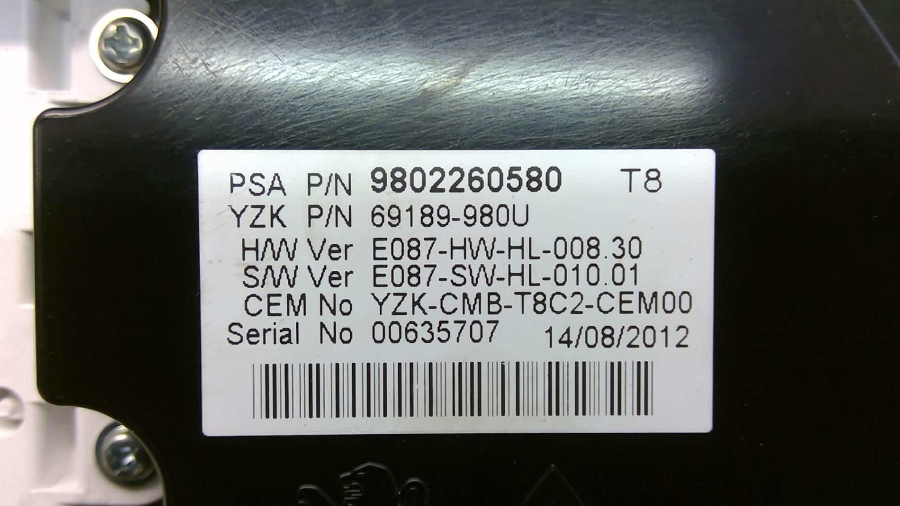 Compteur PEUGEOT 3008 1 PHASE 1 Diesel/Hybride - 1