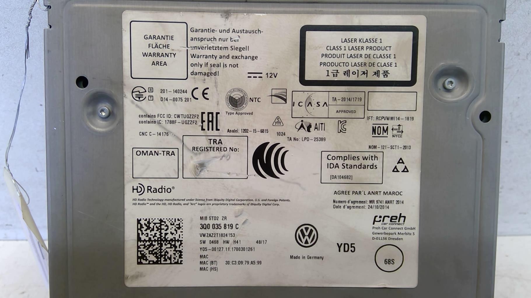 Autoradio VOLKSWAGEN POLO 6 PHASE 1 Gasolina - 1