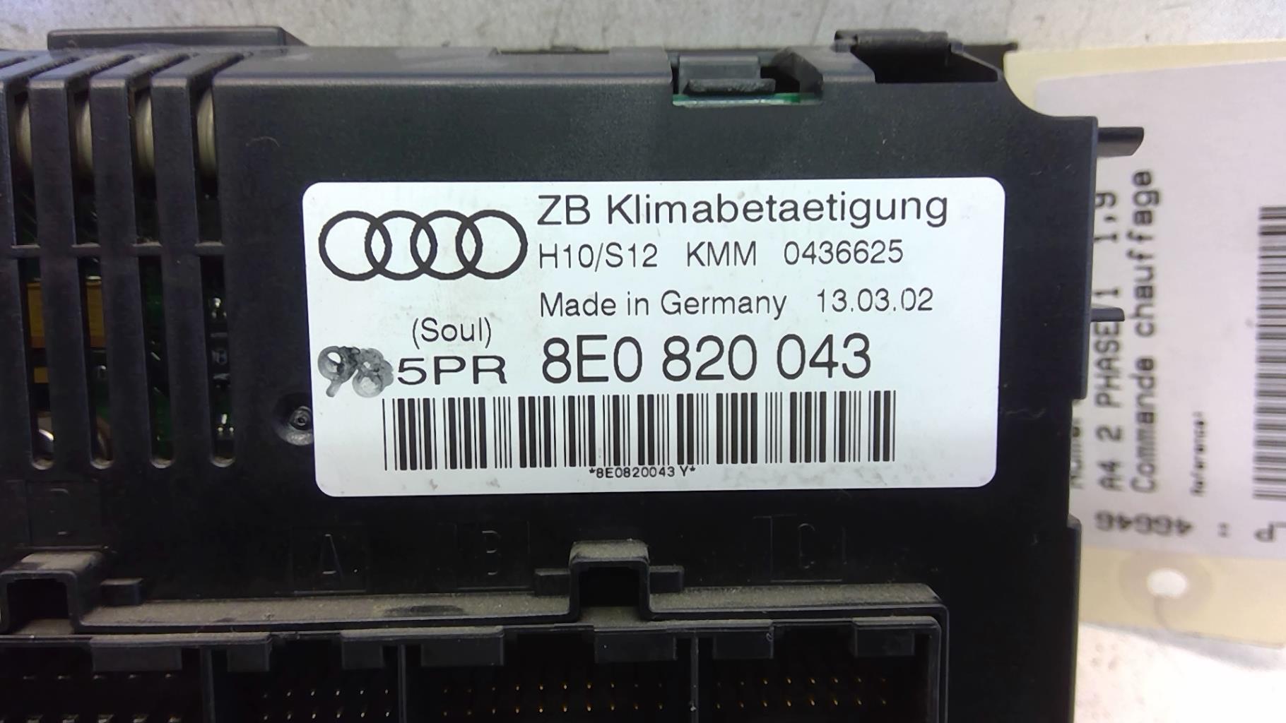 Commande chauffage AUDI A4 2 PHASE 1 Diesel - 1
