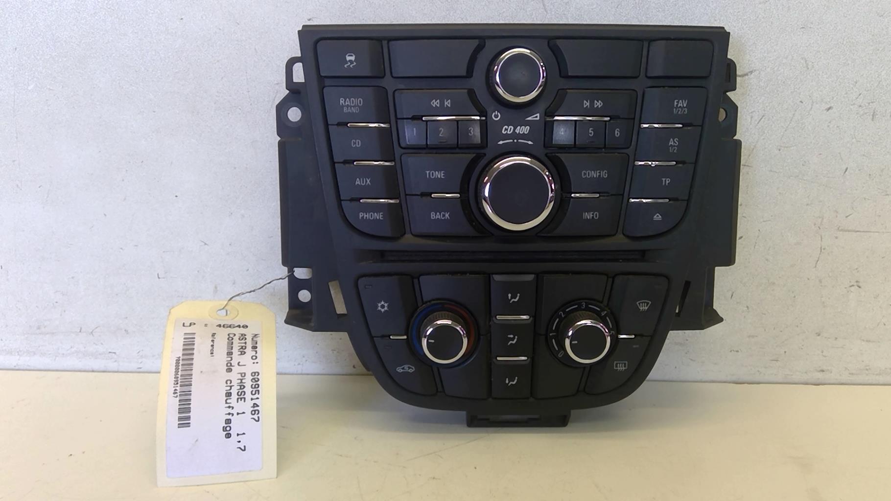 Commande chauffage OPEL ASTRA J PHASE 1 Diesel - 1