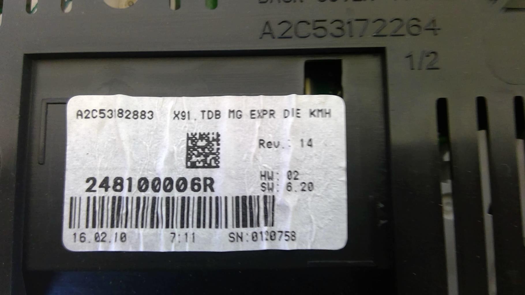 Compteur RENAULT LAGUNA 3 PHASE 1 Diesel - 1