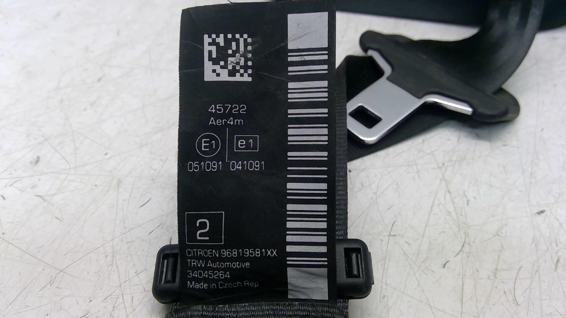 Cintura di sicurezza posteriore sinistra CITROEN C3 2 PHASE 1 Diésel - 1
