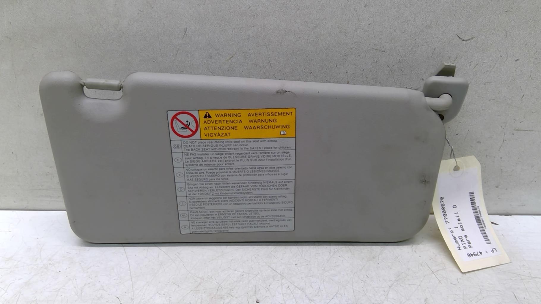 Visiera parasole destra NISSAN PIXO Gasolina - 1