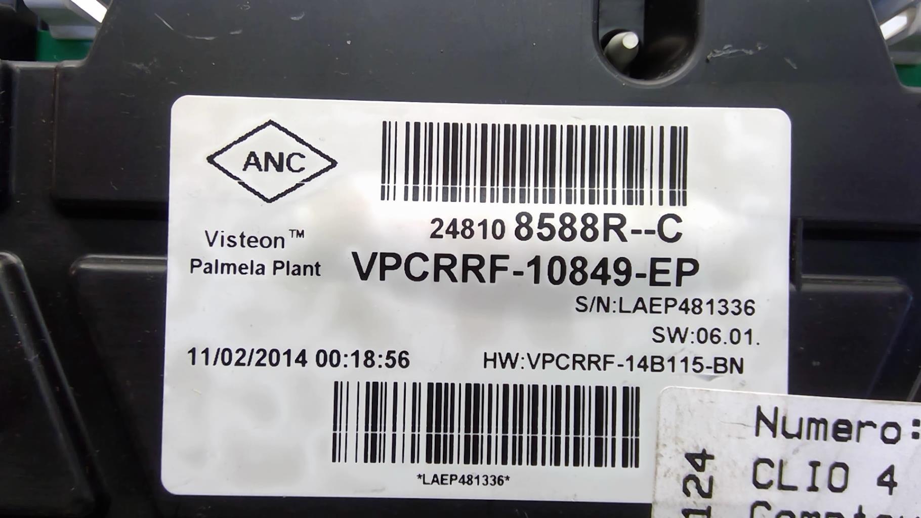 Compteur RENAULT CLIO 4 PHASE 1 Diesel - 1