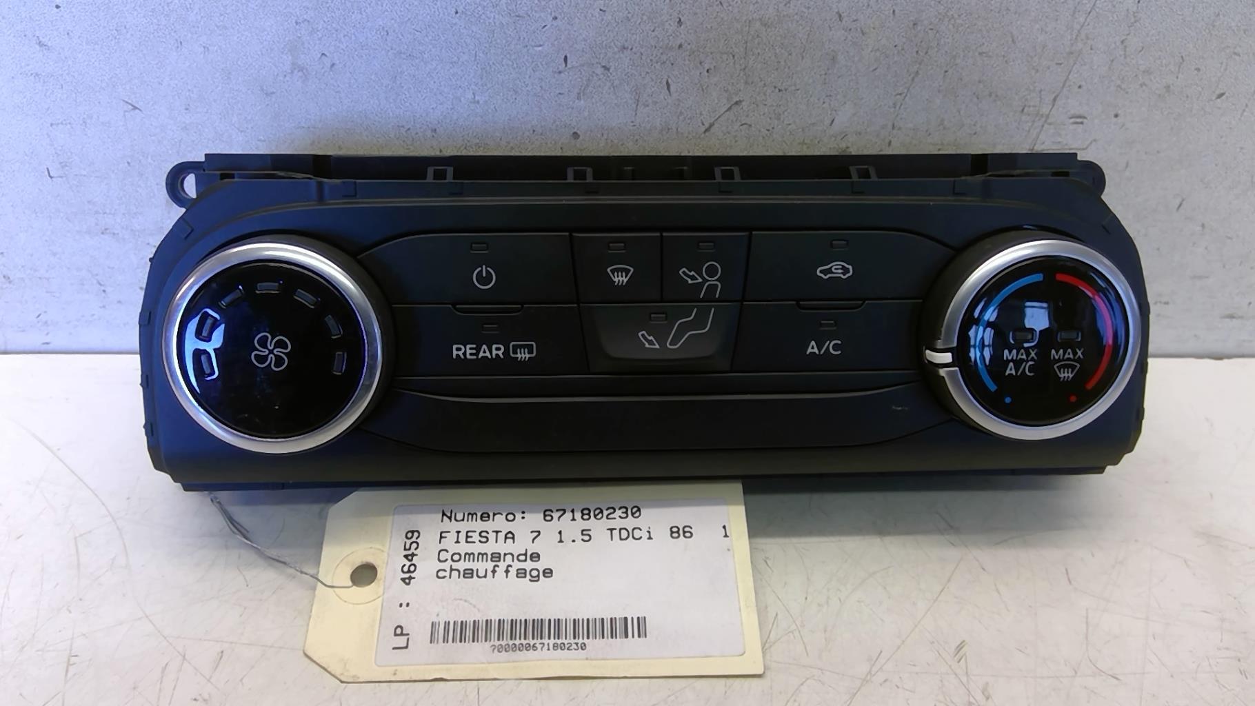 Commande chauffage FORD FIESTA 7 PHASE 1 Diesel - 1