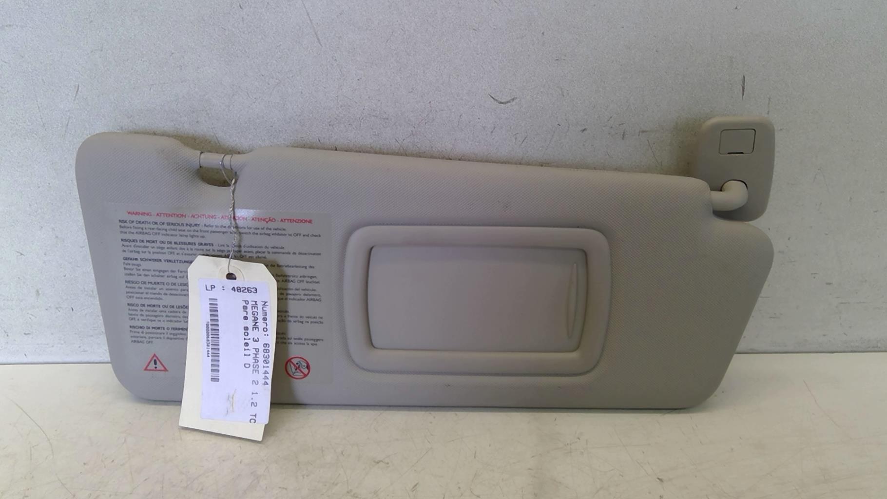 Visiera parasole destra RENAULT MEGANE 3 PHASE 2 Gasolina - 1