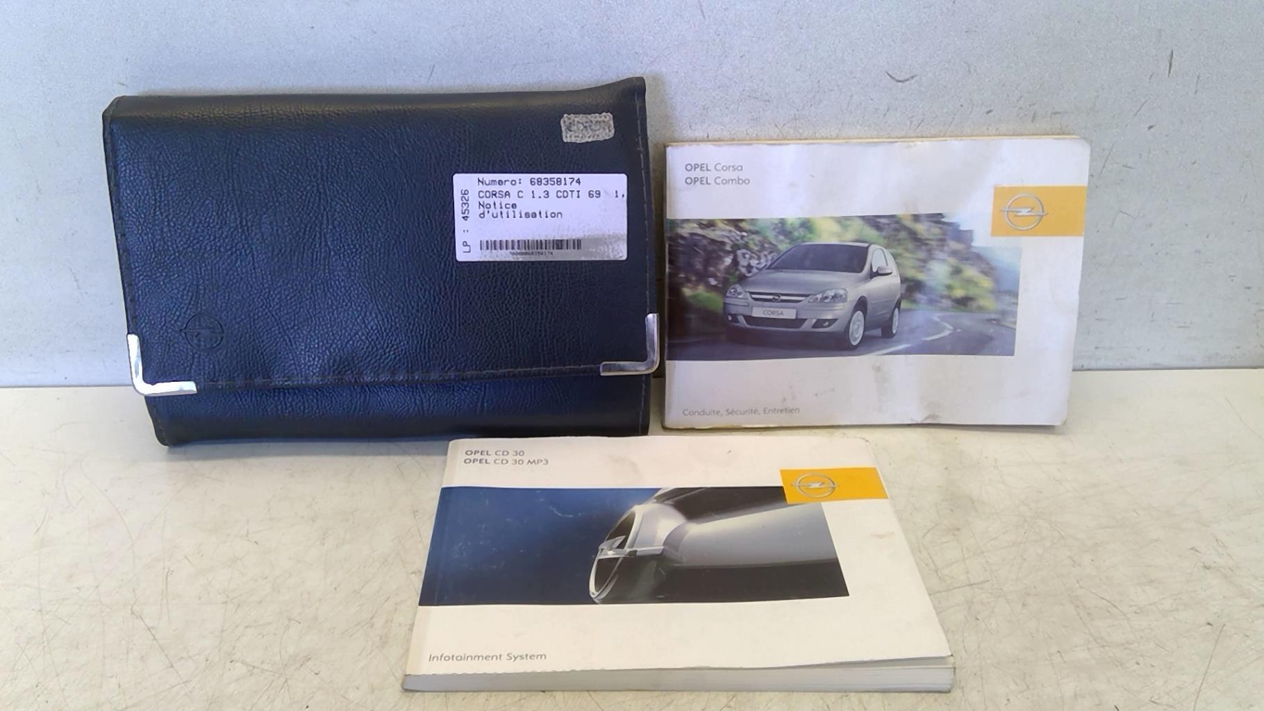 Notice d'utilisation OPEL CORSA C PHASE 2 Diesel - 1