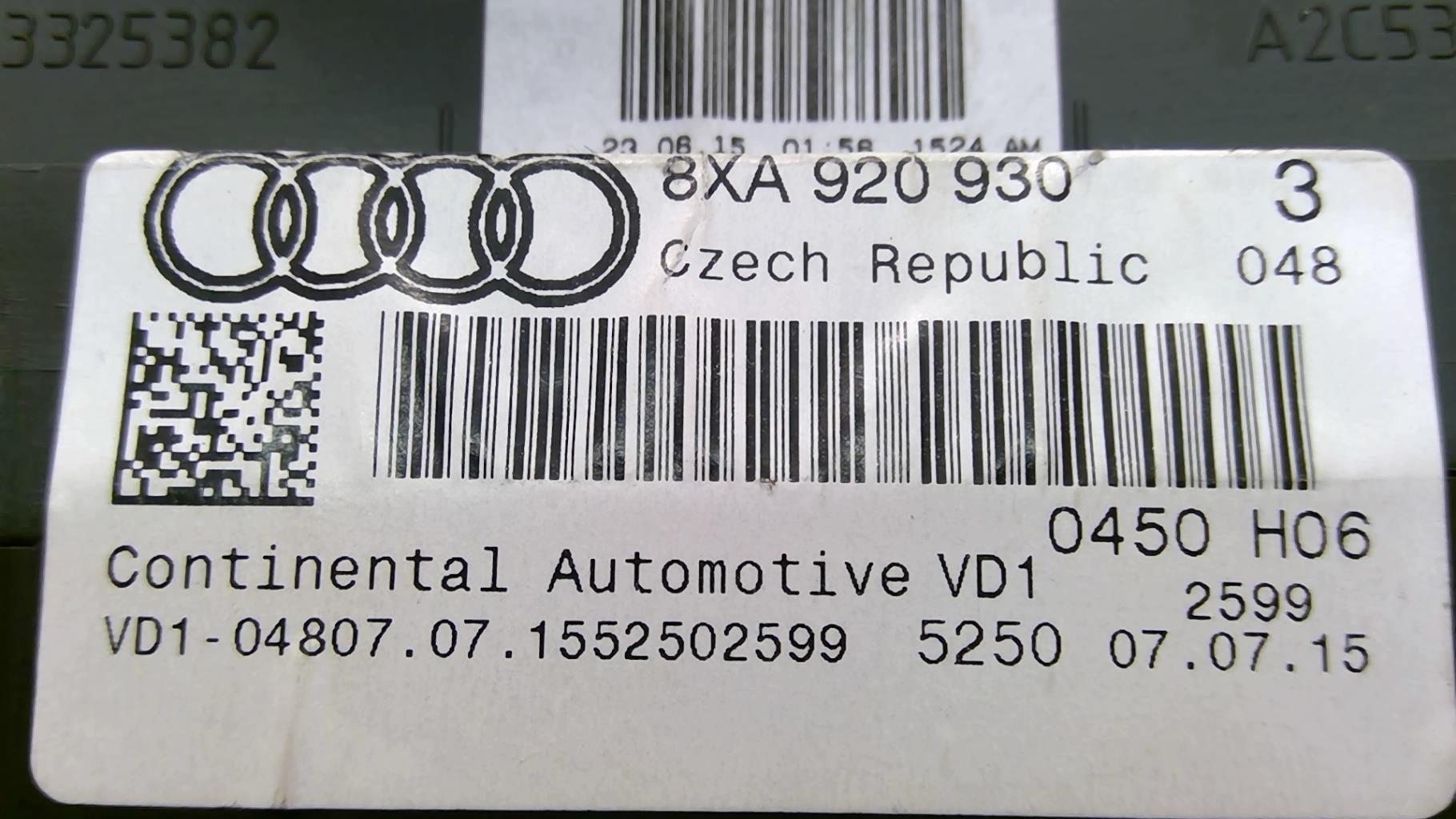 Velocímetro AUDI A1 1 PHASE 2 Gasolina - 1