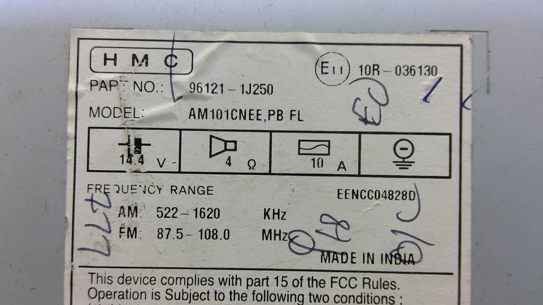 Autoradio HYUNDAI I 20 1 PHASE 2 Gasolina - 1