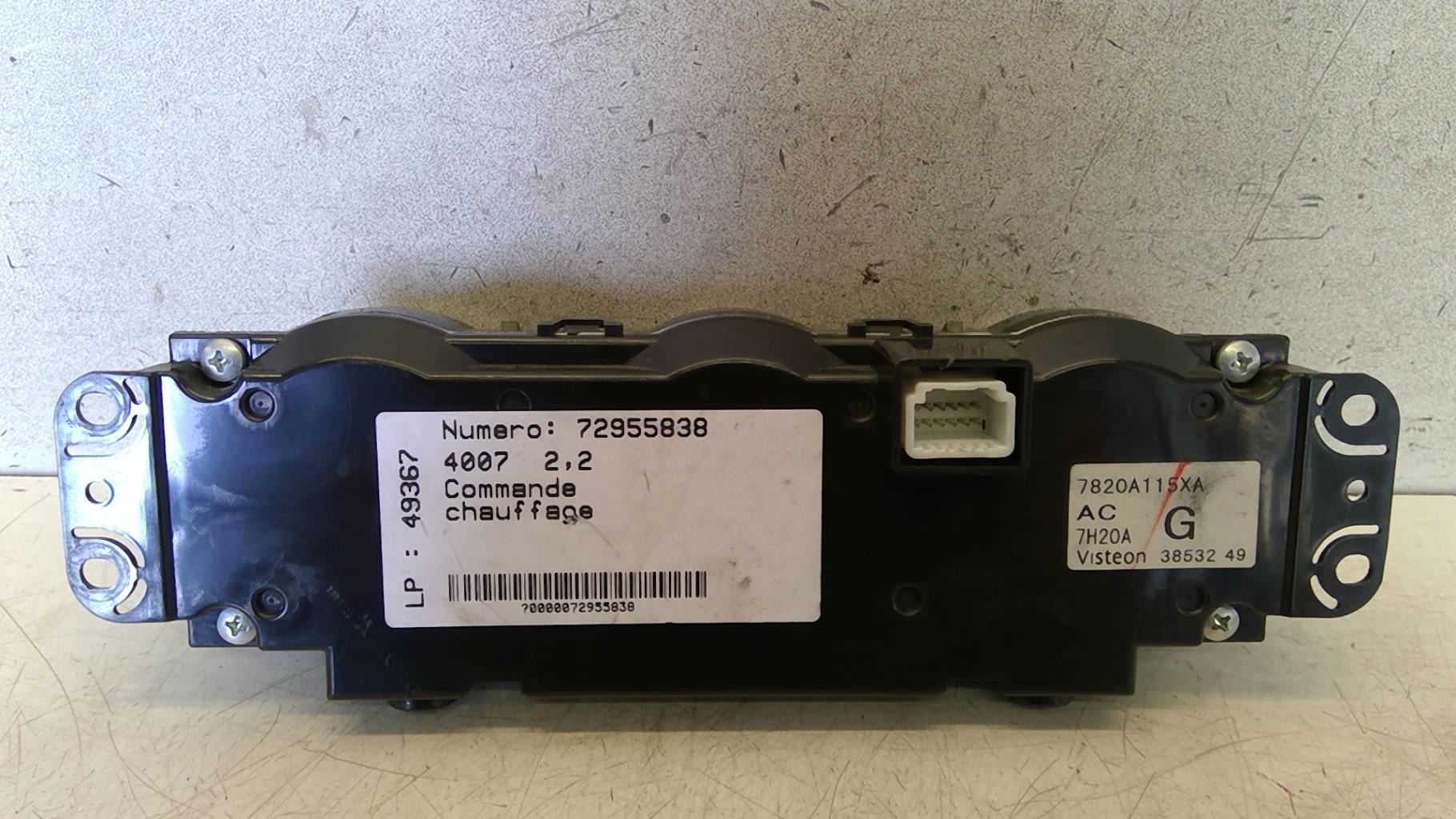 Commande chauffage PEUGEOT 4007 Diesel - 1