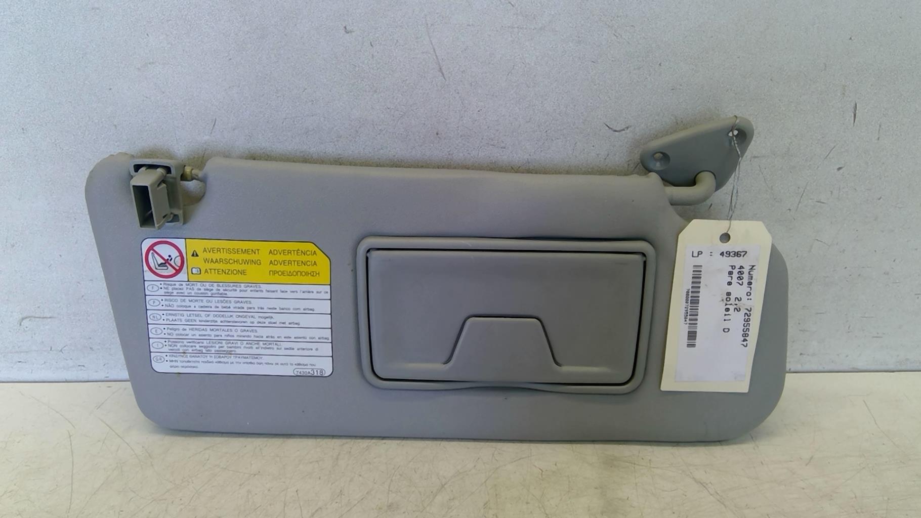 Visiera parasole destra PEUGEOT 4007 Diésel - 1