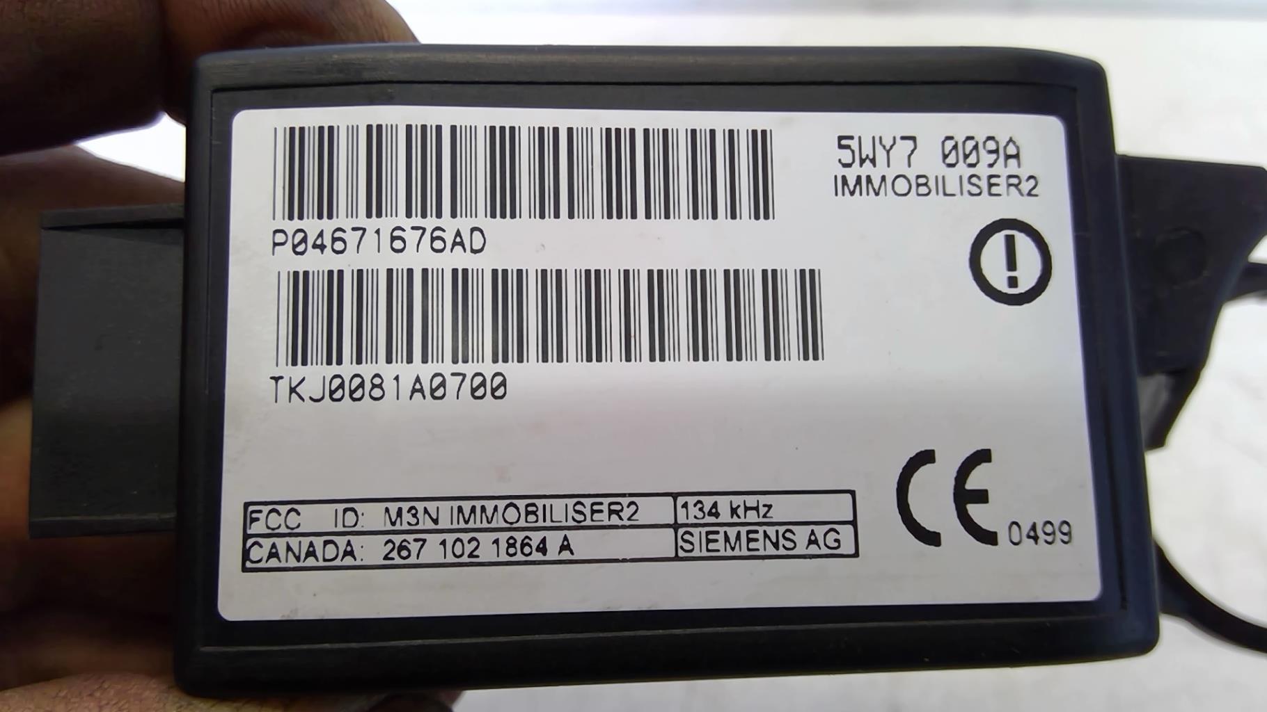 Transpondeur CHRYSLER SEBRING 1 Essence - 1
