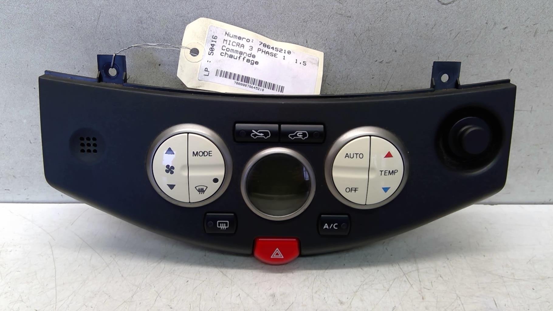Commande chauffage NISSAN MICRA 3 PHASE 1 Diesel - 1