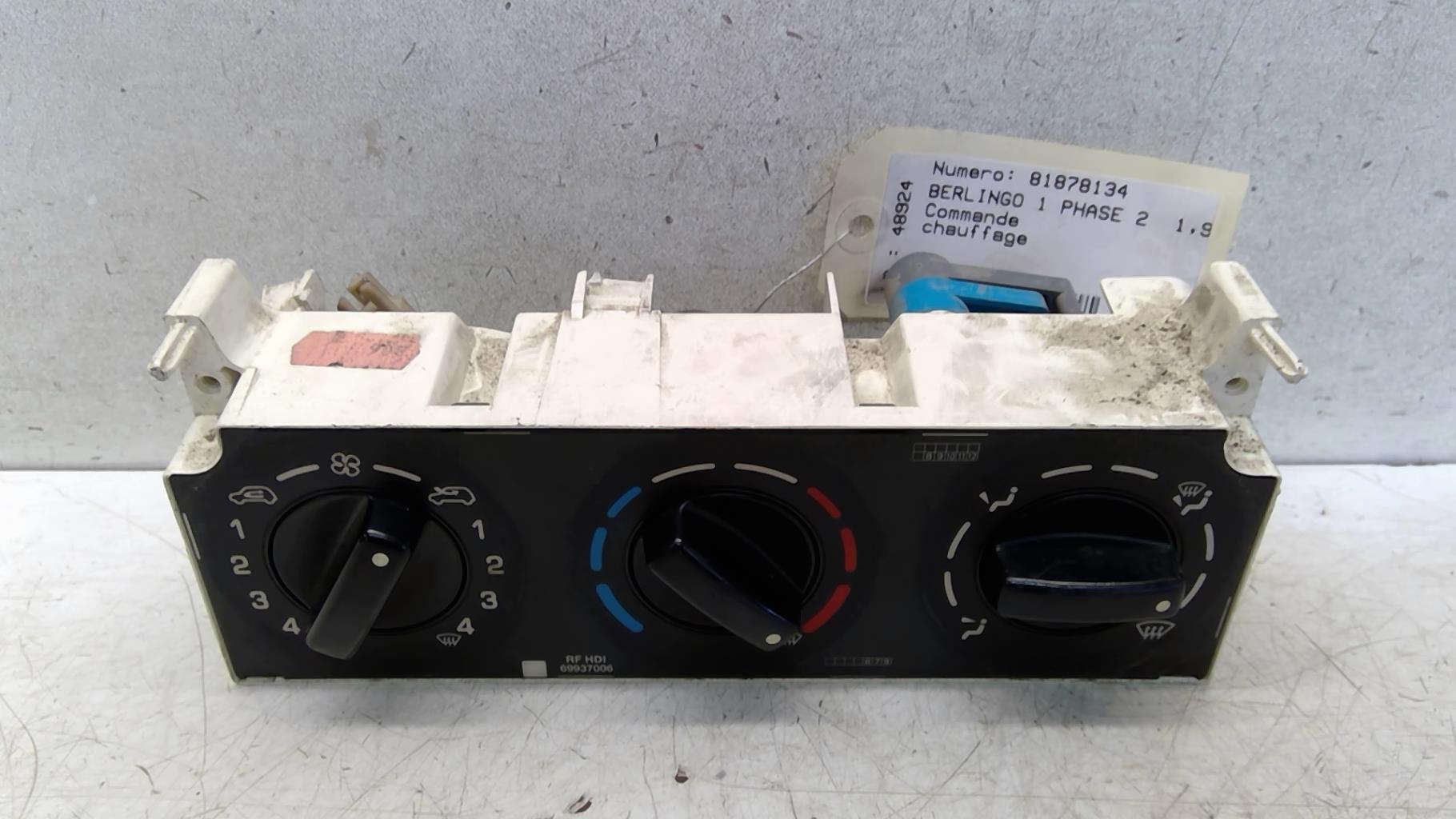 Commande chauffage CITROEN BERLINGO 1 PHASE 2 Diesel - 1