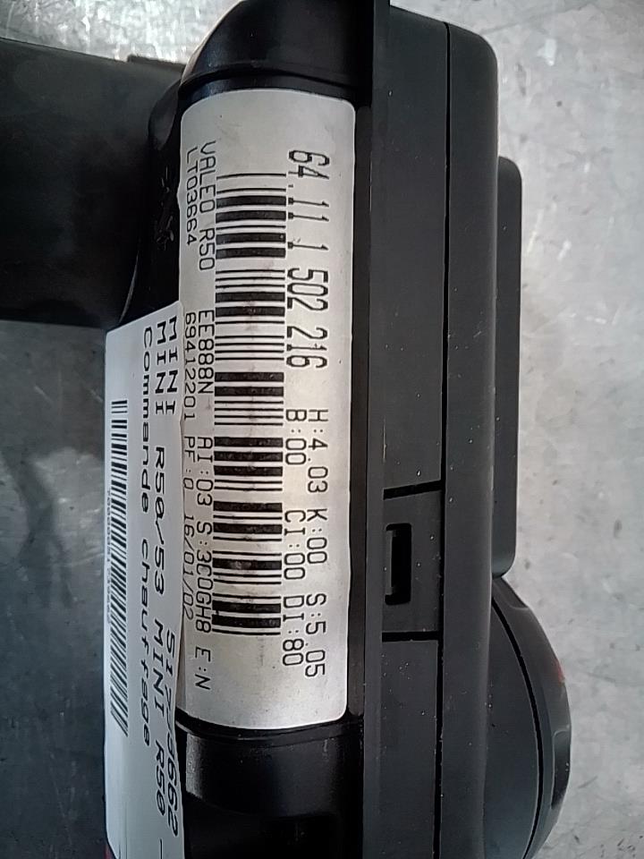 Commande chauffage MINI MINI 1 R50/R53 PHASE 1 Essence - 1