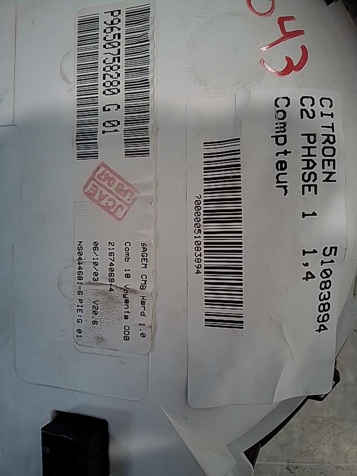 Compteur CITROEN C2 PHASE 1 Essence - 1