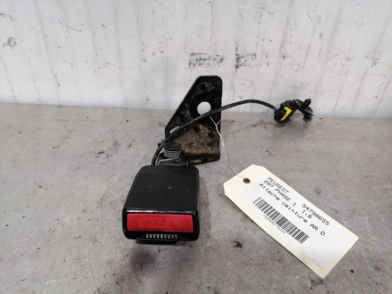 Aggancio cintura sicurezza posteriore destro PEUGEOT 207 PHASE 1 Diésel - 1