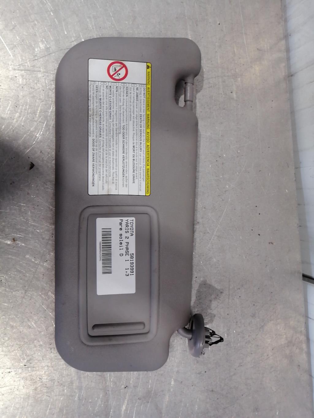 Visiera parasole destra TOYOTA YARIS 2 PHASE 1 Gasolina - 1