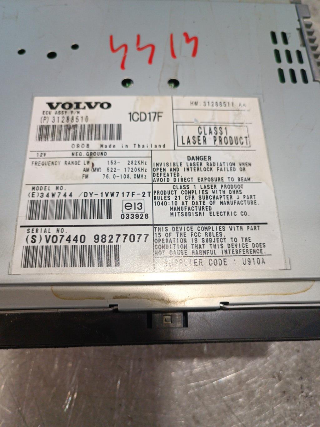 Autoradio originale VOLVO V 50 PHASE 2 BREAK Diésel - 1
