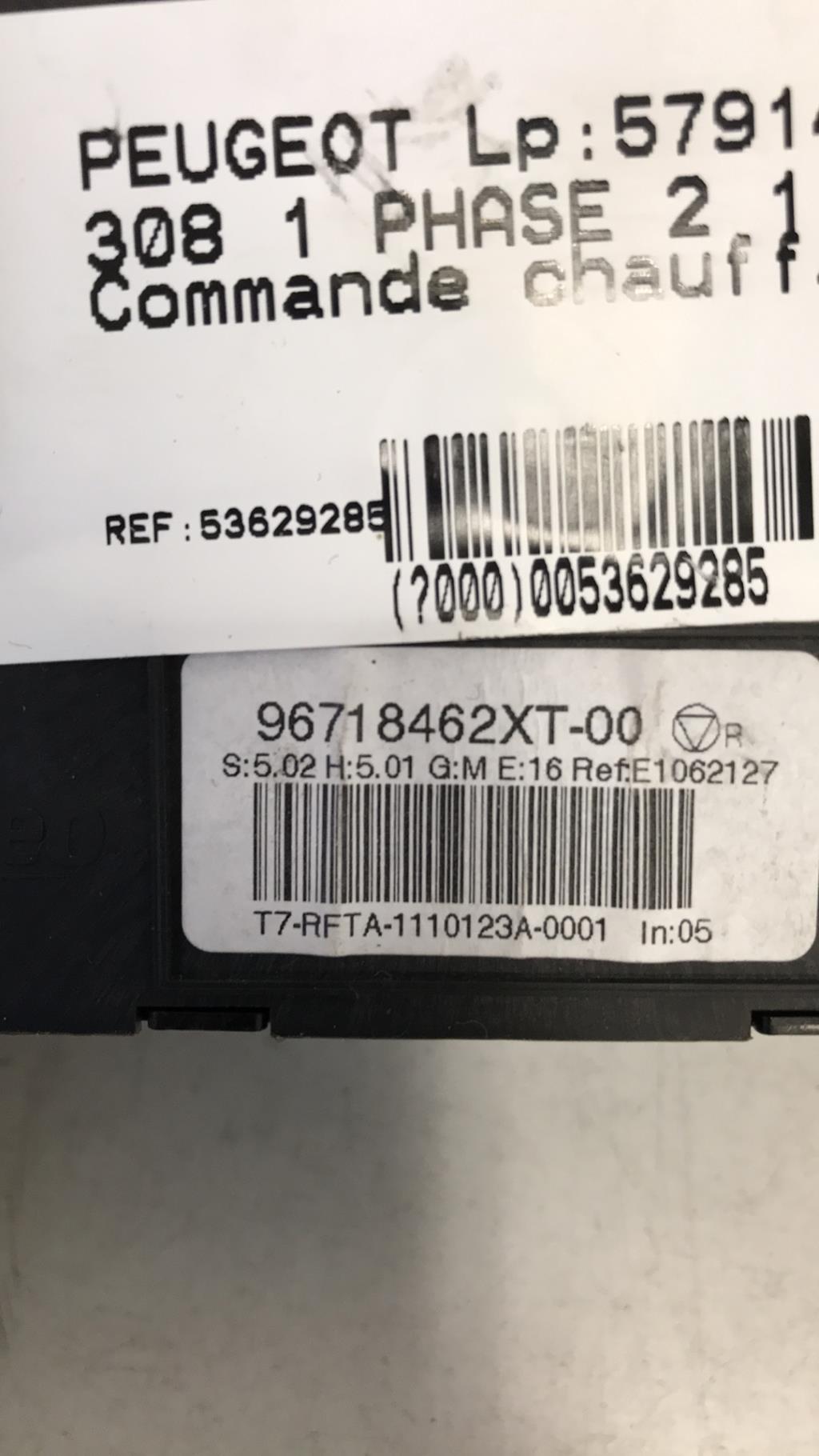 Commande chauffage PEUGEOT 308 1 PHASE 2 Diesel - 1