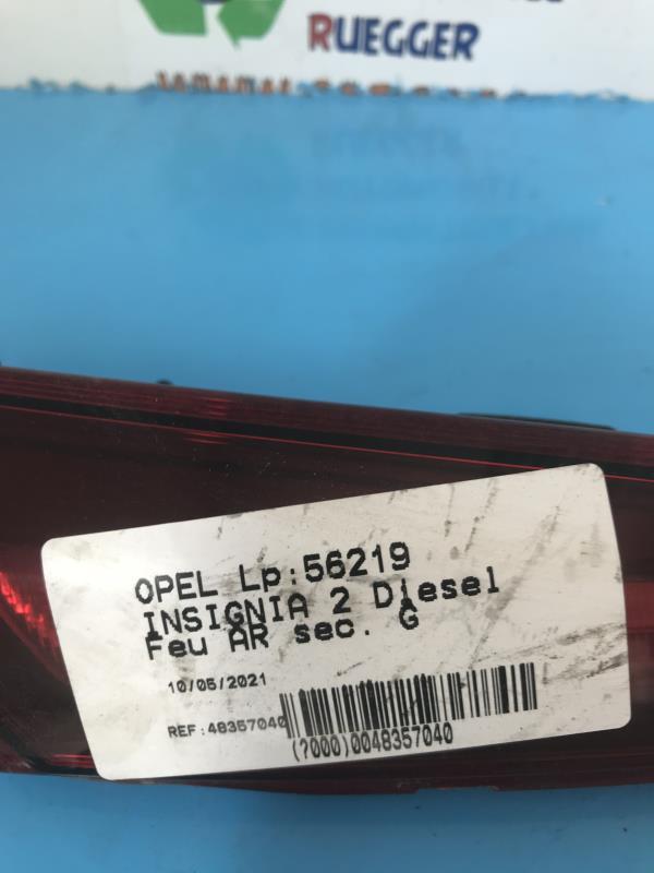 Feu arriere secondaire gauche (feux) OPEL INSIGNIA 1 PHASE 2 Diesel - 1