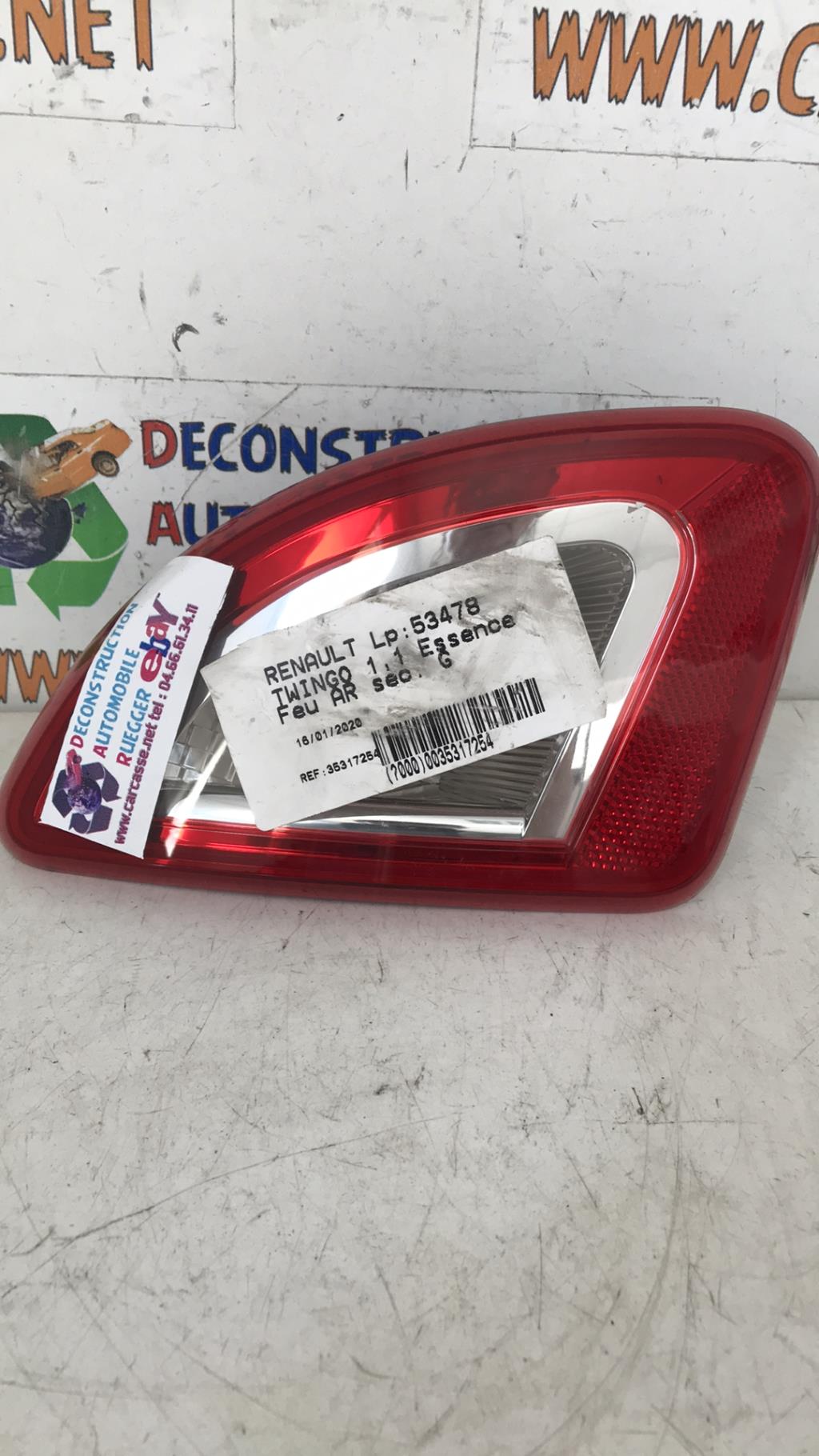 Feu arriere secondaire gauche (feux) RENAULT TWINGO 2 PHASE 2 Essence - 1
