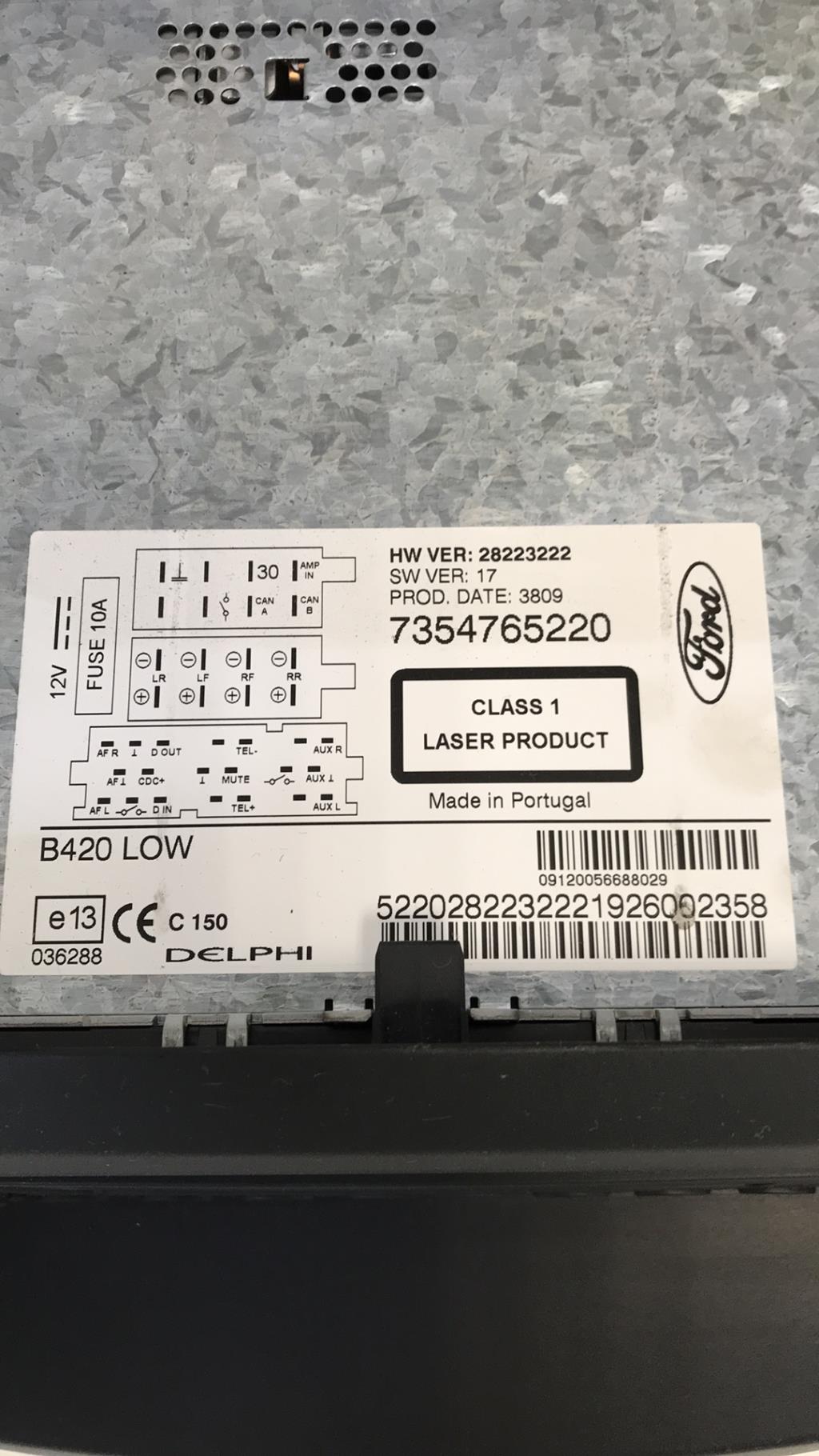 Autoradio d'origine FORD KA 2 PHASE 2 Essence - 1