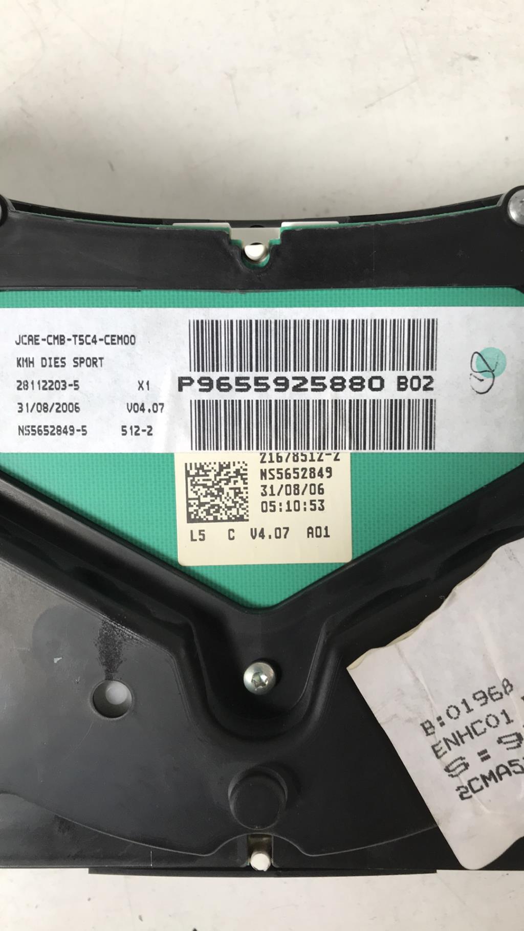 Compteur PEUGEOT 307 PHASE 2 CABRIOLET Diesel - 1