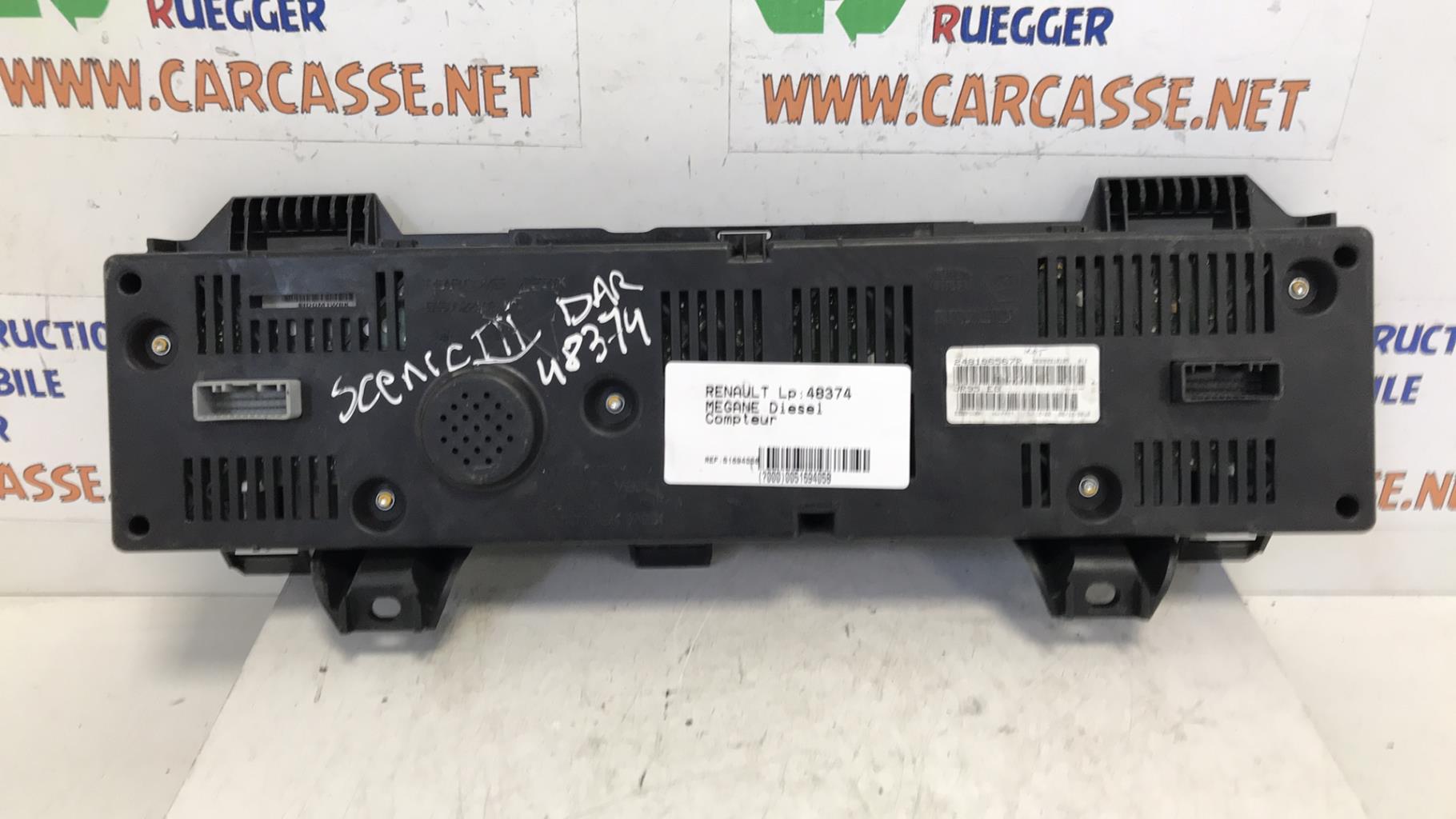 Compteur RENAULT SCENIC 3 PHASE 1 Diesel - 1