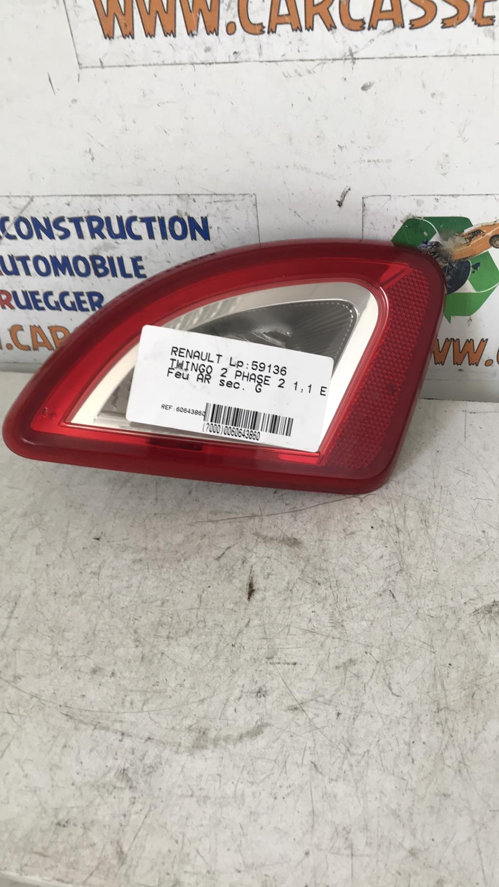 Feu arriere secondaire gauche (feux) RENAULT TWINGO 2 PHASE 2 Essence - 1