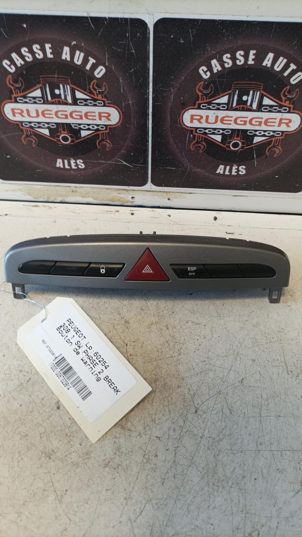 Bouton de warning PEUGEOT 308 1 SW PHASE 2 BREAK Diesel - 1