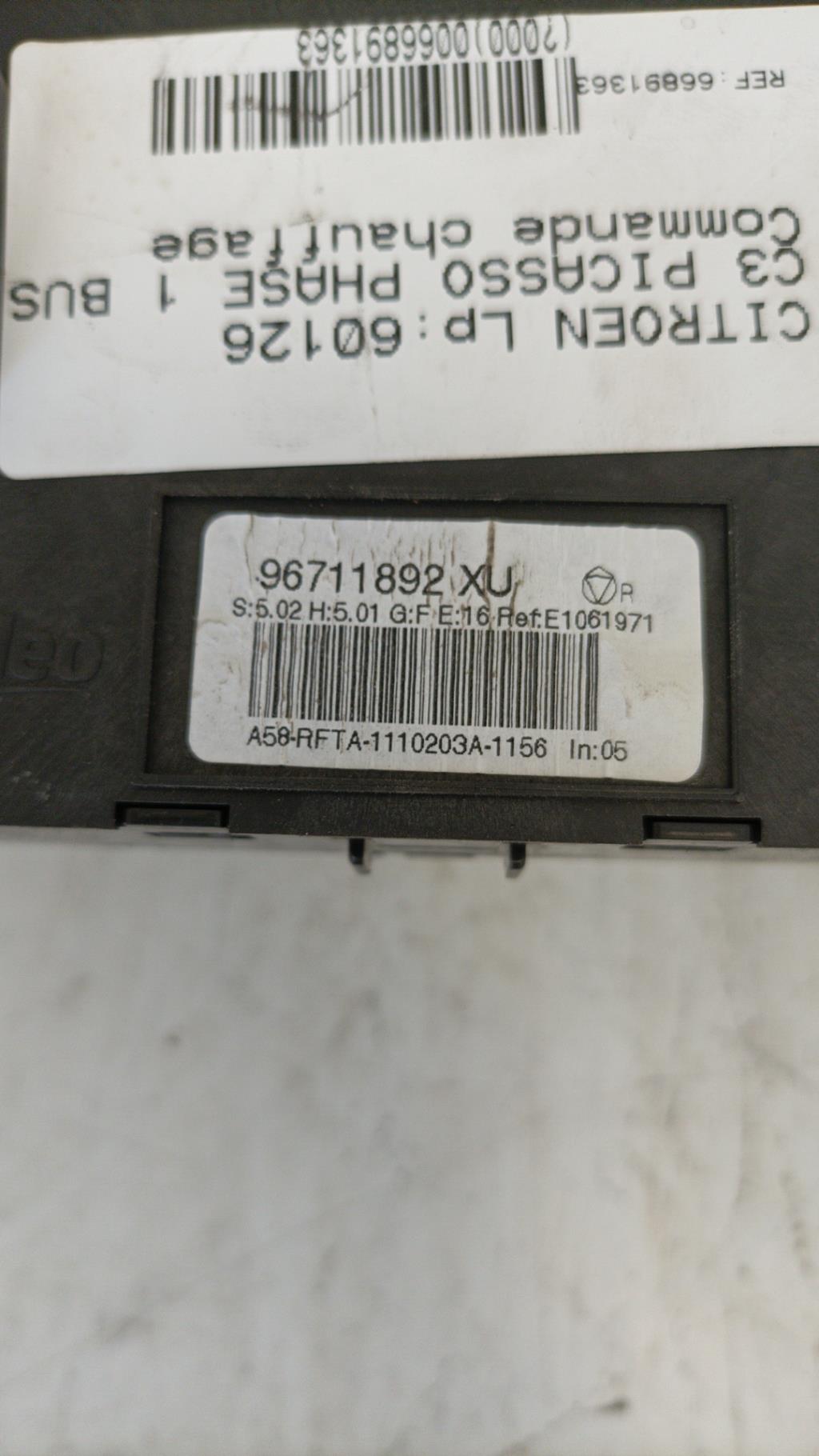 Commande chauffage CITROEN C3 PICASSO PHASE 1 Diesel - 1